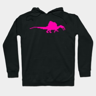 8-bit spinosaurus Pink Hoodie